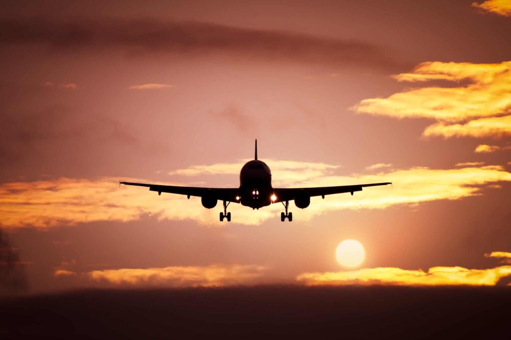 A beautiful image of an airplane flying in the air
